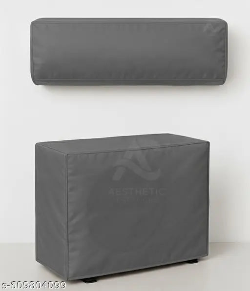 Aesthetik Creations Premium Split AC Cover (1.5 Ton & 2 Ton) — Plain, Heavy-Duty Medi Fabric — Indoor & Outdoor Dustproof | Rustproof | Scratch-Resistant | Waterproof | Washable