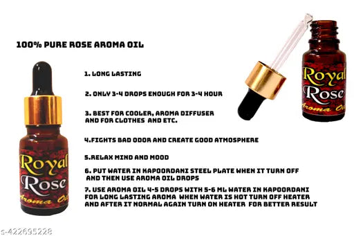 Ganesha Blessing LED Kapoordani with Rose Diffuser Oil - Electric Aroma Diffuser, Night Lamp & Camphor Burner for Home & Office (Pack of 1)