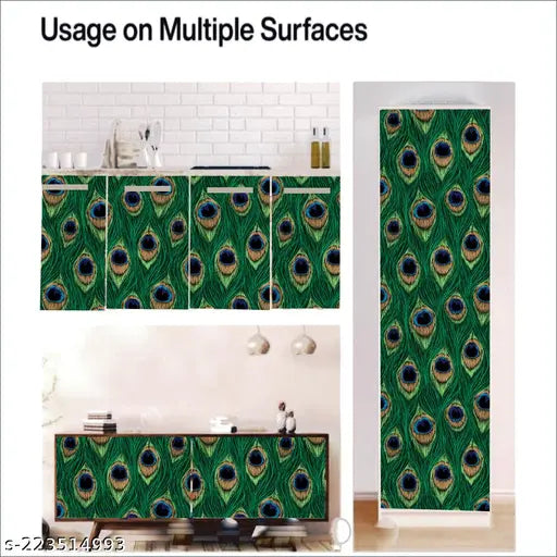 DecorWear - Self Adhesive Wallpapers & Wall Stickers For Bed Room | Wallpaper Big Size (300x40)Cm Wallpaper Stickers For Kitchen | Living Room | Halls | Office Etc.(MorPankh) 3D Wall paper Pack Of - 1