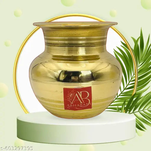 Mini Brass Lota for Puja | Small Size Pital Kalash | Daily Use Water Pot for Mandir & Home ( pack of 1 )