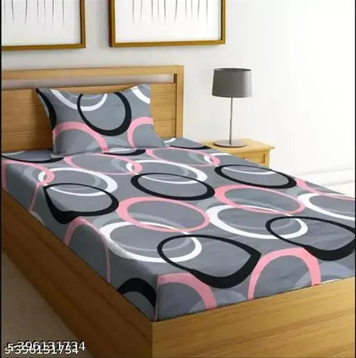 SINGLE COTTON  BEDSHEET WITH ONE PILLOW COVERS