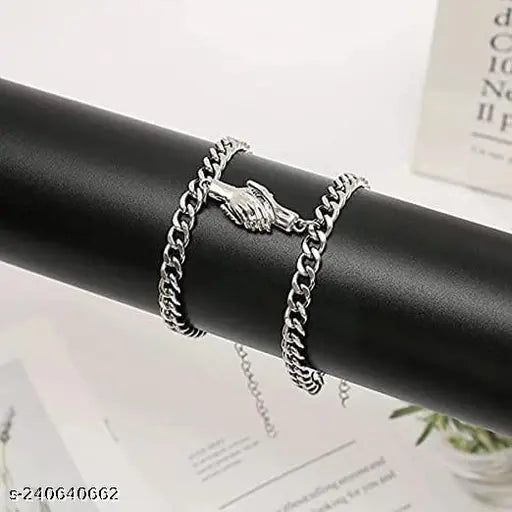 Magnetic Couple Bracelets Chain for Men Women with Stainless Steel Heart Shaped Valentine's Day couple gifts for lovers | Gifts for couples, friendship bracelet | friendship band