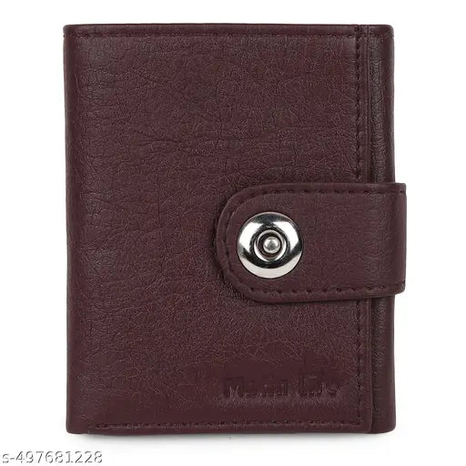 Matin Life Men's Trifold Wallet – Premium PU Leather, Secure Snap Closure, Multiple Card Slots & Cash Compartment – Slim & Stylish Design