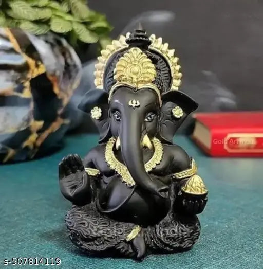 Statue for Home Decor | Ganesha murti for Office Desk, & Ganpati Idol for Car Dashboard | Unique Wedding & Birthday Gift