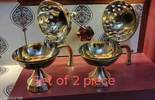 Set of 2 piece|Dhoop loban| Handcrafted Brass Aroma Diffuser|Ornate Brass Incense Burner with Handle|Pooja Loban Incense Burner with Handle, Prayer Lamp, Dhoop Dhuni Burner Sambrani Dhoop,  Home Office Temple Prayer|