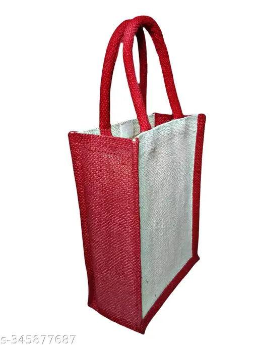 SS Eco-Life Eco-Friendly Jute Bag for Return Gift / Thamboolam Bag with Kolam / Muggu / Rangoli Print for Wedding, Housewarming, Navaratri Pooja and Varalakshmi Pooja, Baby Shower and Engagement. Pack of 10.