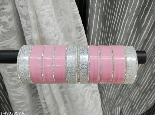 maroons bridal Chuda set