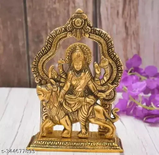Metal Durga Idol Shri Ambe Maa Idol Shri Vaishno Devi Idol Sherawali MATA Idol Durga MATA Idol Durga MATA Puja Idol Office Desk Table Home Navratri