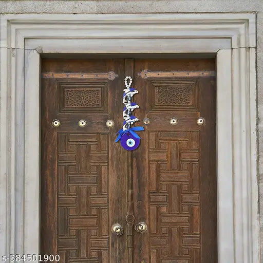 Dolphins/Fish Evil Eye Hanging for Nazar Dosh Protection, Guarding and Prosperity at Office and Home. Prepared from fine Quality of Metal & Polyresin for Vastu/Feng Shui Remedy.