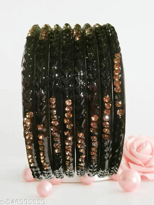 # black metal  Bangles Set For Bridal Woman and Girls | Dulhan Bangles Set For Wedding | Stylish Black metal  Bangles| suhagan ki chudiya .