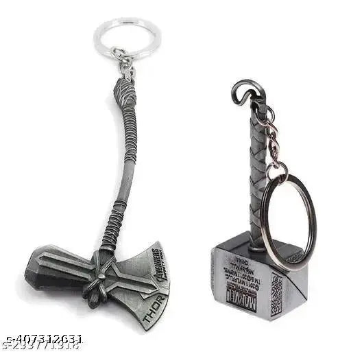 Mistazzo Infinity war Stormbreaker Axe-Hammer Metal Keychain Keyring For Car Bike Boys Girls