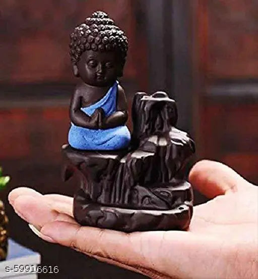 Handicrafts Villa Ceramic Showpiece Figurine (7 x 7 x 12, Blue)