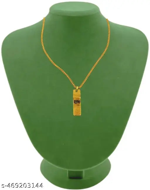 Most Demanded Ram Symbol Dotted Locket Pendant With Chain ZQ268