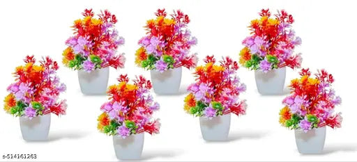 ARISE CREATIONS: set of 8 artificial bonsai wild plants pack of - 8 size ( 15 cm )