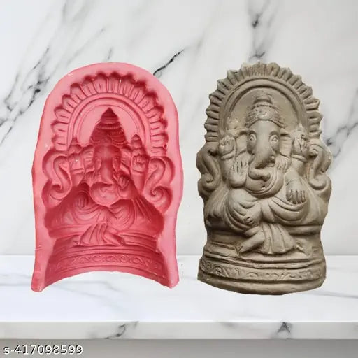 Babul idol workshop b28 Ganesh Mold for Making Idol | 8 inch Hight Ganesh Idol Making Mold | Eco Friendly Ganesh murti Making DIY kit and Powder…