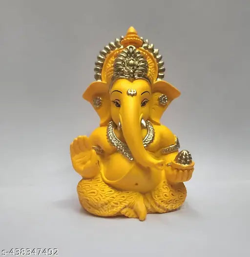 Ganesh Idol for Car Dashboard Small Ganesha Murti Ganpati Idol for Home Decor Puja Lord Ganesh Statue Gift for Office Desk Puja Room Figurine
