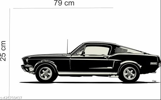 Artistic Decals Car Wall Sticker for Living Room, Bedroom, Kids Room, Big size sticker, 3D sticker, PVC vinyl wall sticker, Mountain jeeps, Racing car