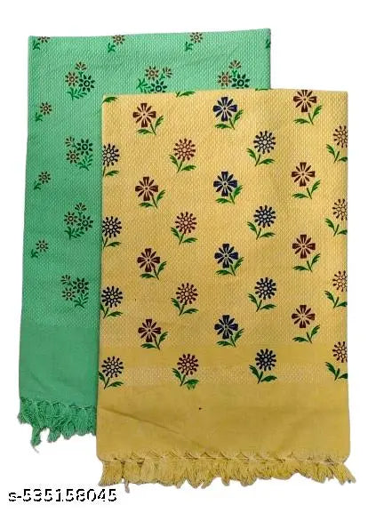 Softrez Premium Printed Bath Towels(Pack of 2) – 100% Cotton | 30x60 Inches | Ultra-Soft & Absorbent | Floral Elegance Collection