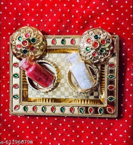 Bhaiya dooj thali with roli chawal