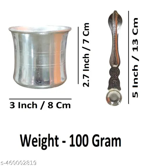 Sigaram Brass 2.7 Inch Panchpatre With Uddarane For Home Pooja Decore K4576