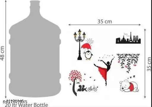 Archi graphics decorative abstract dancing girl switch panel switch board sticker for home decor