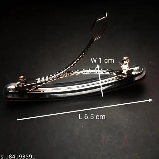 Trendy Metal Buckle Hair Clips for Women - Multi-Color Acrylic Set of 6 | Modern Hair Accessories