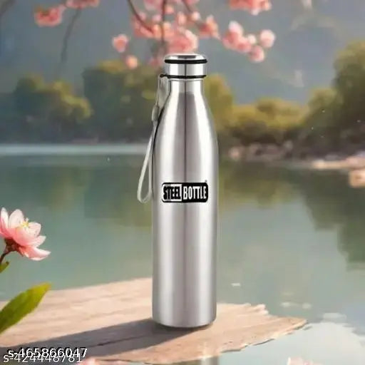 Hurrio  Souls Stainless Steel Water Bottle, 1000 ml, Siller| Leak Proof | Office Bottle | Gym Bottle | Home | Kitchen | Hiking | Treking Bottle | Travel Bottle