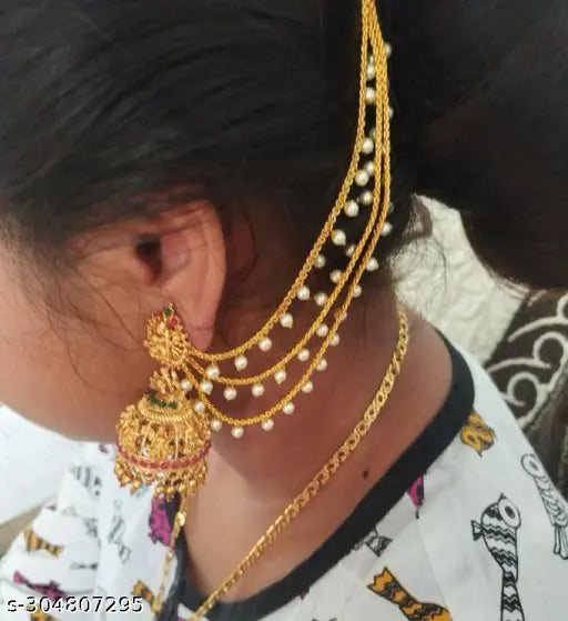 NEW DEGINER JUMKA WITH EARING KAN CHAIN
