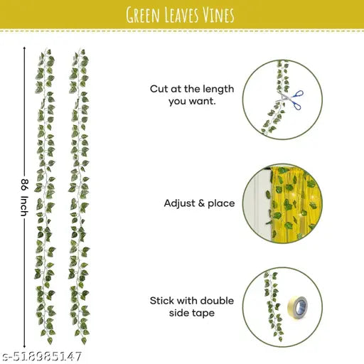 Decoration Items for Home Decor with Yellow & White net Backdrop Cloth for Decoration, Lights(40ft), Marigold & Artificial Vines, Ganesh chaturthi Decoration Items- 11 Items