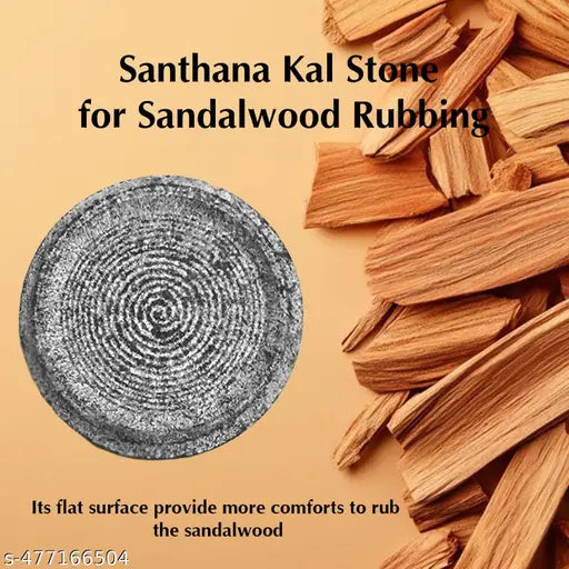 Turmeric Grinding Mortar Stone Rubbing Stone Small size / Sandalwood (16 x 16 x 4 cm)- Pack of 1  turmeric grinding stone is a natural rubbing stone made used for Rubbing herbs, spices, sandal chandan