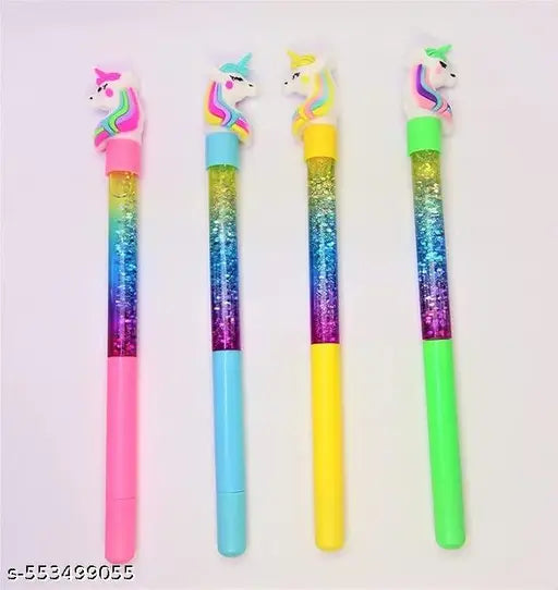 Unicorn fur diary small pocket a6 size notebook with pink feather pouch , water glitter pen , pencil , eraser * sharpener, school stationary supply for girls kids ( pack of 11 items ).