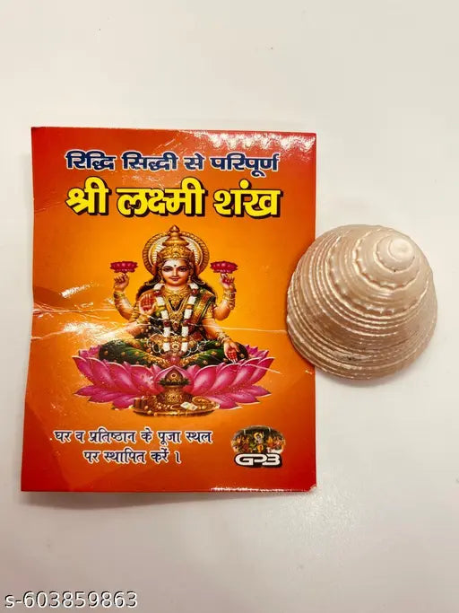 (Pack of 1 )100%  Laxmi Shankh Natural Pearl moti shankh/ shree Yantra for Laxmi puja Goodluck