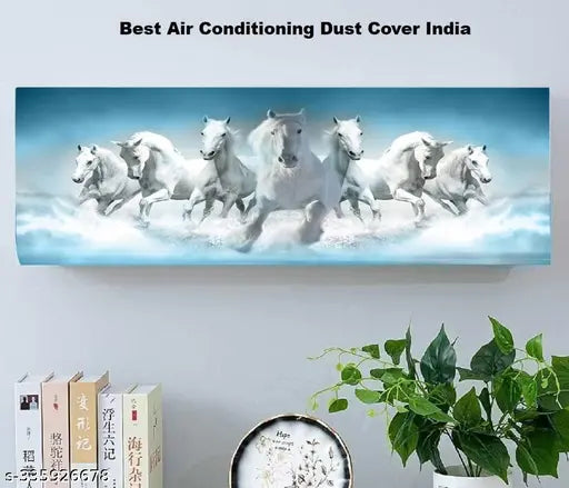 FASHION POINT Printed Air Conditioning Dust Cover Folding Designer Ac Cover for Indoor Split Ac 1.5 ton (97 x 31 x 21 .5 cm )