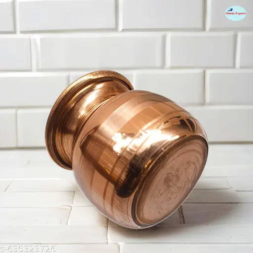 SHINDE EXPORTS copper lota for puja small size 2.5 inches tamba kalash 250ml