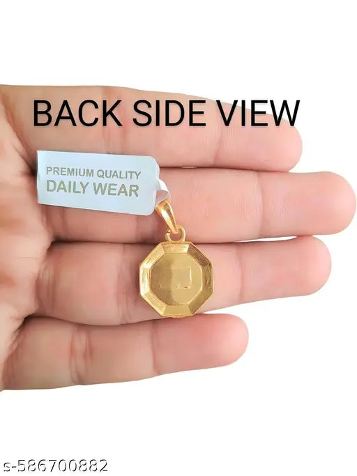 Om Pendant Necklace with Chain | Daily Wear Spiritual Jewellery | Religious Locket for Men & Women | Trendy Gift for All Occasions