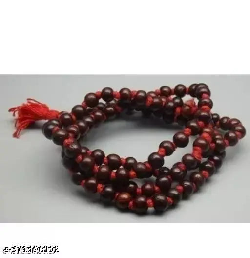 Pack Of 3 Krishna Mart Chandan Mala /Haldi Mala /Tulsi Mala Original 108 Beads Pure Tulsi Jap Mala for Mantra Jaap (Pack of 3)