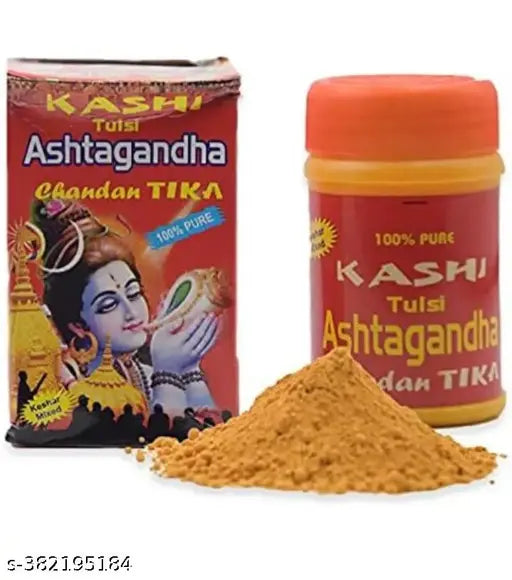 Ashtagandha Chandan Tika -60gm Each | Pure Ashtagandha Tika Tilak with Sandalwood Powder for Daily Pooja,Hawan