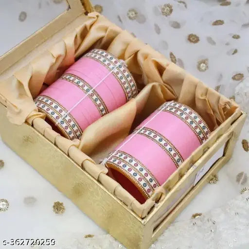 New Trendy Unique Pink Colour Bridal Chuda