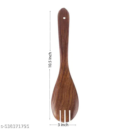 Wooden Cooking Spatula Set of 2 | Eco-Friendly Non-Stick Kitchen Turner | Handmade Serving Spoon for Cooking & Frying
