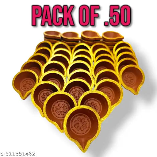 Terracotta/Earthen Clay Diya Decorative 50 Diwali Diya