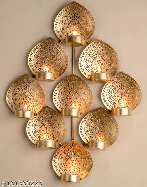 Golden Eached Wall Tealight holder Candle Holders