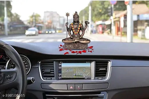 Sai Collection Lord Shiva in Siting Position| Gifting Item | Height 3 Inch  Car Dashboard Statue