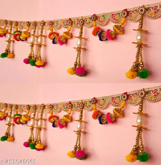 toran , pack of 2 pcs , bandarwal , bandhanwar , for gate, mandir decoration, diwali decoration
