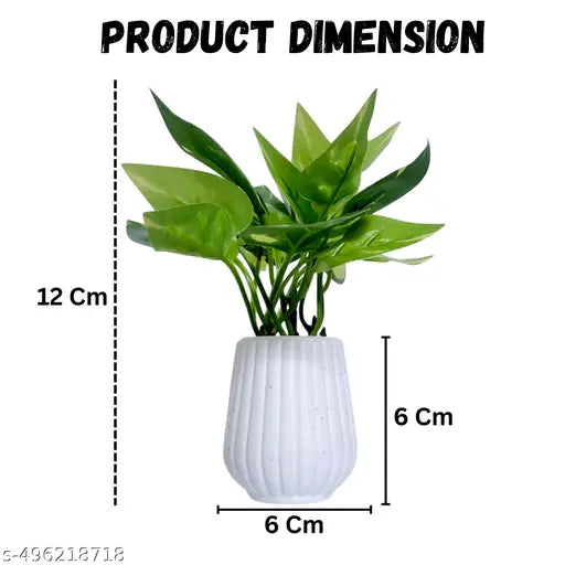 Flora Planet Artificial Plants for Home Decor – Realistic Fake Plants, Durable Plastic Wall Decor for Living Room, Bedroom, Office – Set of 4 (6x12 cm) – Perfect Indoor Greenery & Wall Decoration Items