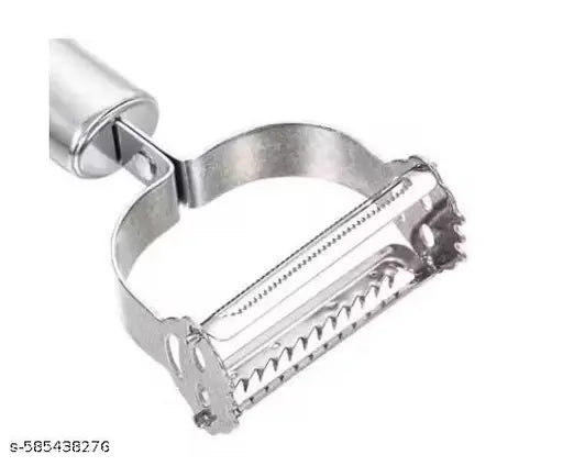 2 in 1 Peeler Julienne for Salad, Potato Peeler, Vegetable Slicer, Multi-Functional, Fruit Slicer, Adjustable Veggie Shredder, Kitchen Noodle Cutter, Stainless Steel (Pack Of 2)