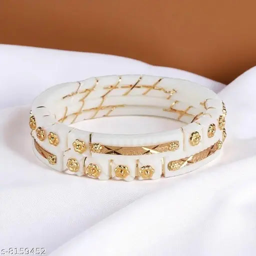 Gold Plated Shankha Bangles