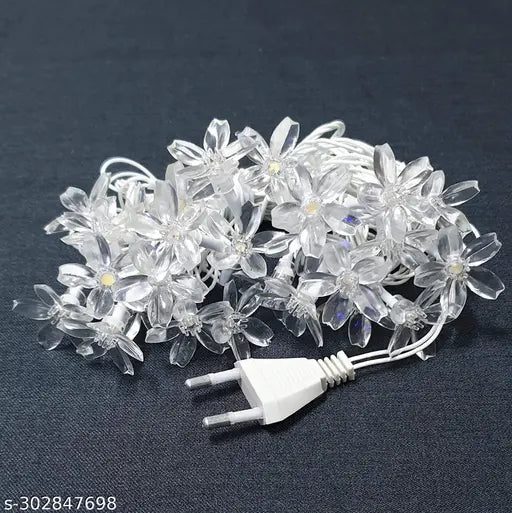 Silicon Flower Fairy String Light | Pack of 1 | Multi-Color LED Decorative Curtain Light, Soft Silicon Flower Design, Indoor/Outdoor Use | Ideal for Diwali, Christmas, Wedding, Party & Home Decoration