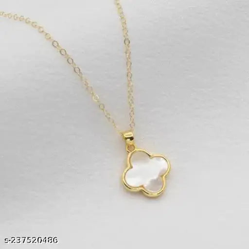 Gold Clover Mother of Pearl Necklace, Four leaf Clover, necklace for women,charm, charm necklace  Pendants & Lockets