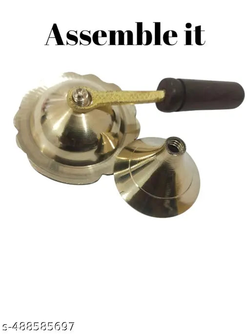 S.S. Mart 2 pack 1 pcs kapoor dani& 1 pcs Pooja balles ure Brass Dhuna Dhoop Dani Incense Burner / Home Purifying&Matal Puja Garuda Ganti Bell Designer Garuda Ganti