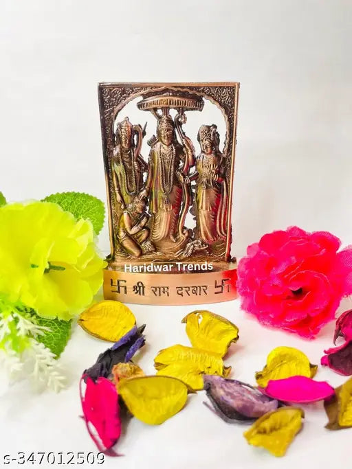 Haridwar Trends Ram Darbar Statue Shree Ram Ji Sita Laxman Hanuman Home Décor Puja Bhagwan Idol Murti for Mandir Temple, Ram Darbar Ki murti, Ram Darbar idol